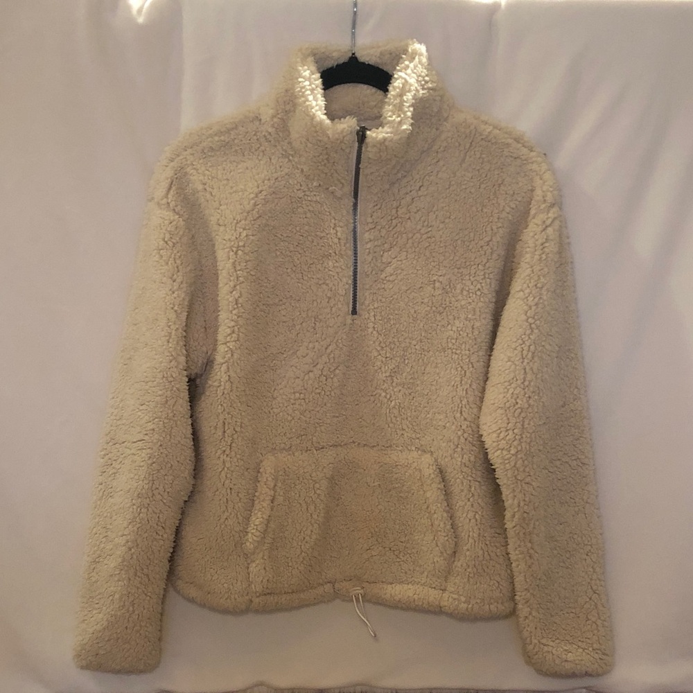 SO Soft Cream Sherpa Top